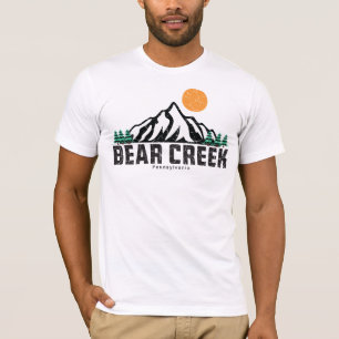 T-shirt Coucher de soleil de ski Retro Bear Creek