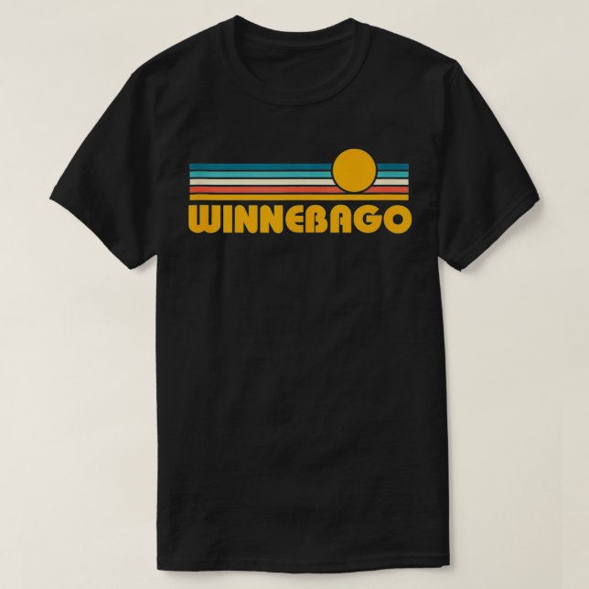 T-shirt Coucher de soleil de Winnebago Minnesota (Design devant)