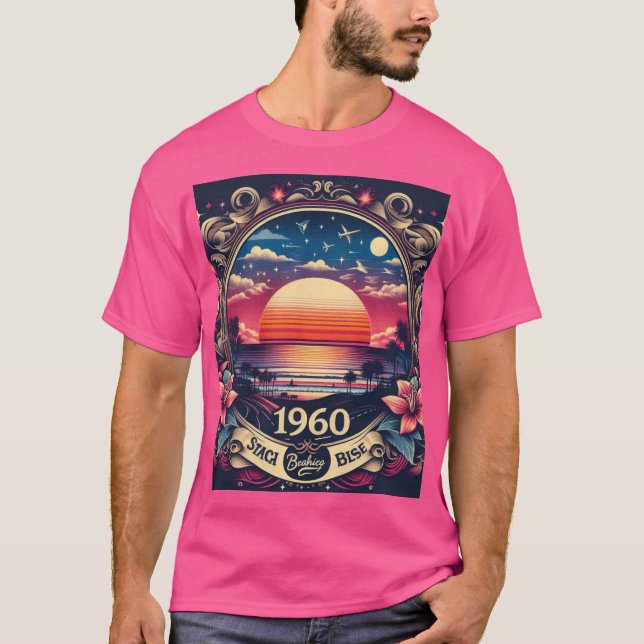 T-shirt Coucher de soleil des années 1060 (Devant)