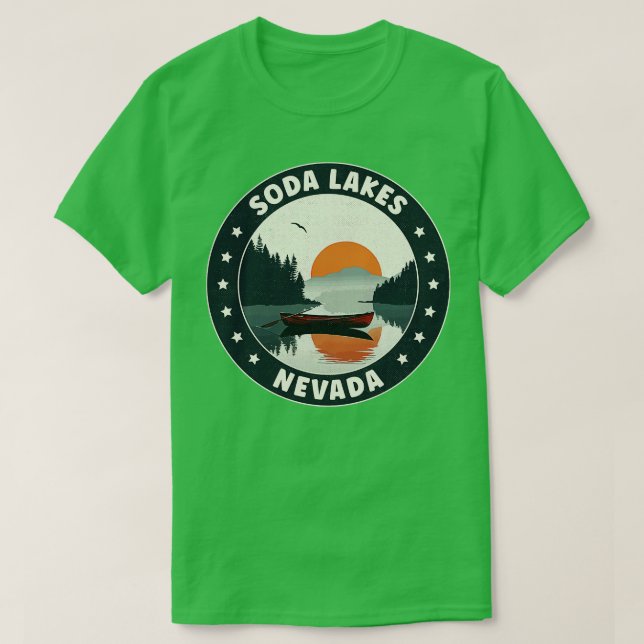T-shirt Coucher de soleil des lacs de Soda Nevada (Design devant)