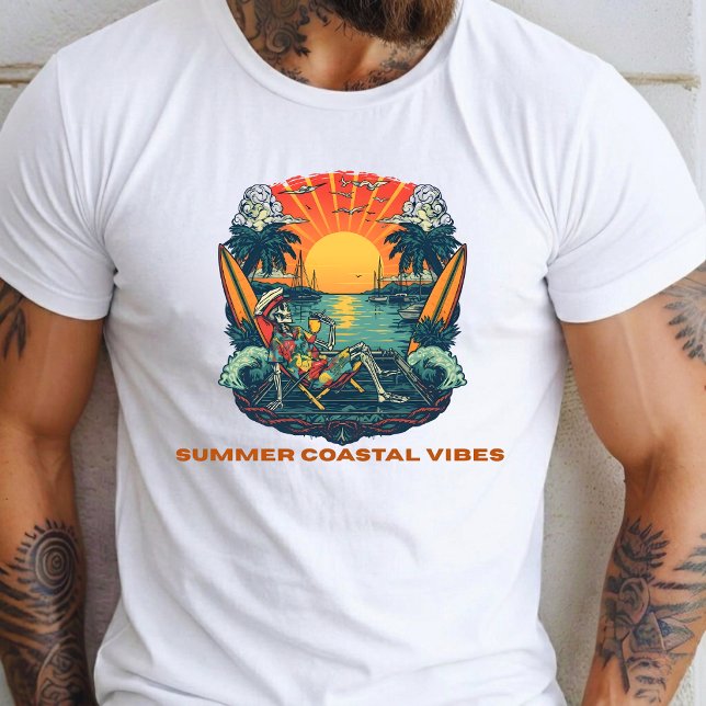 T-shirt Coucher de soleil des vibes côtières estivales de  (Créateur téléchargé)