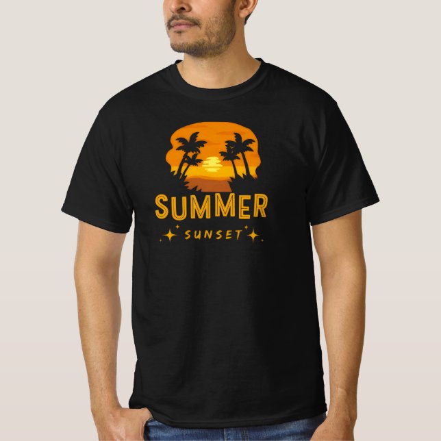 T-shirt Coucher de soleil d'été (Devant)