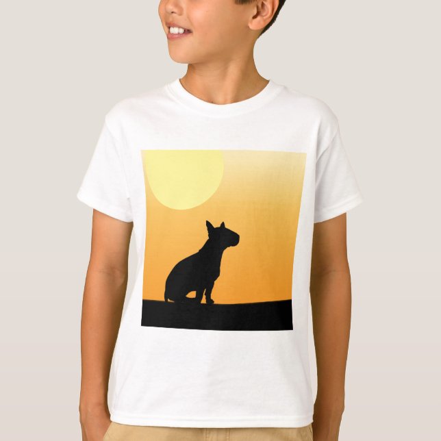 T-shirt Coucher de soleil d'été Bull Terrier (Devant)