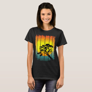 T-SHIRT COUCHER DE SOLEIL D'ÉTÉ DE BONSAI