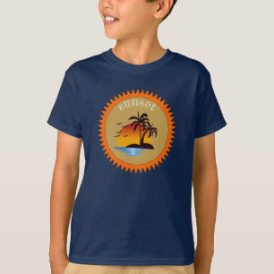 T-shirt Coucher de soleil d'été moderne