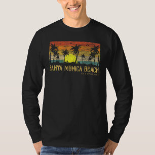 T-shirt Coucher de soleil d'été Palmier Vintage Californie