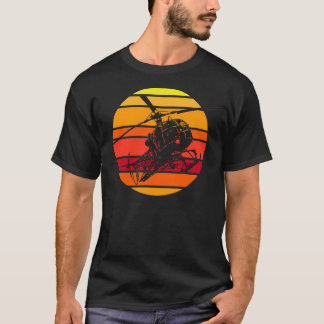 T-shirt Coucher de soleil d'hélicoptère Lama SA 315B