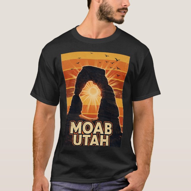 T-Shirt Coucher de soleil du désert de Moab (Devant)