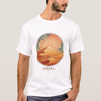 T-Shirt Coucher de soleil du désert Zellij marocai