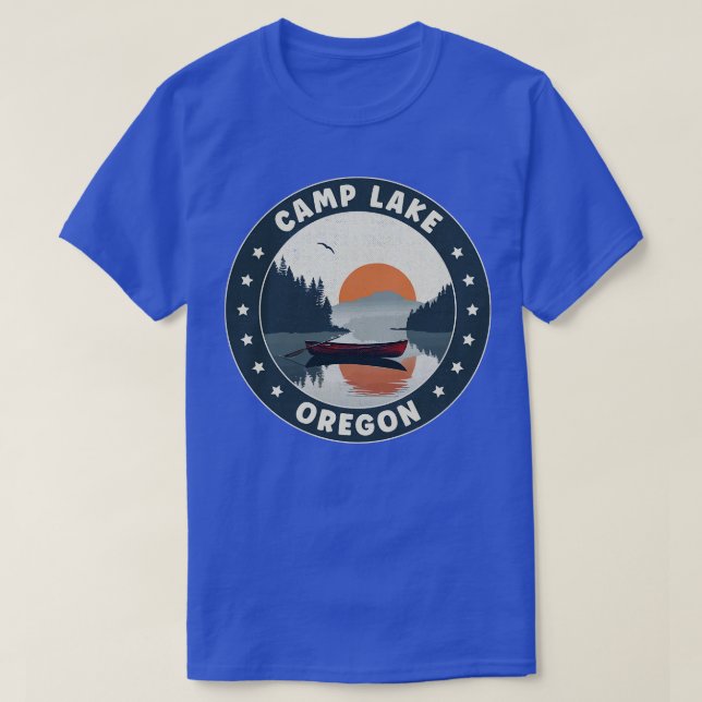 T-shirt Coucher de soleil du lac Camp Oregon (Design devant)