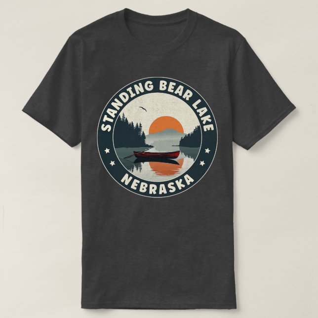 T-shirt Coucher de soleil du lac de l'Ours (Design devant)