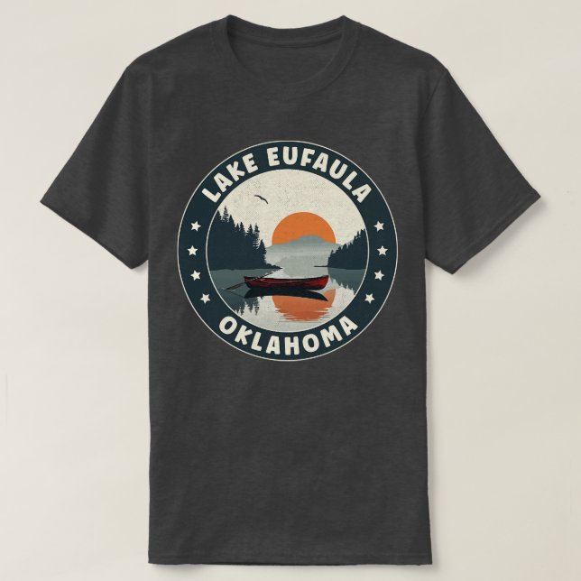 T-shirt Coucher de soleil du lac Eufaula Oklahoma (Design devant)