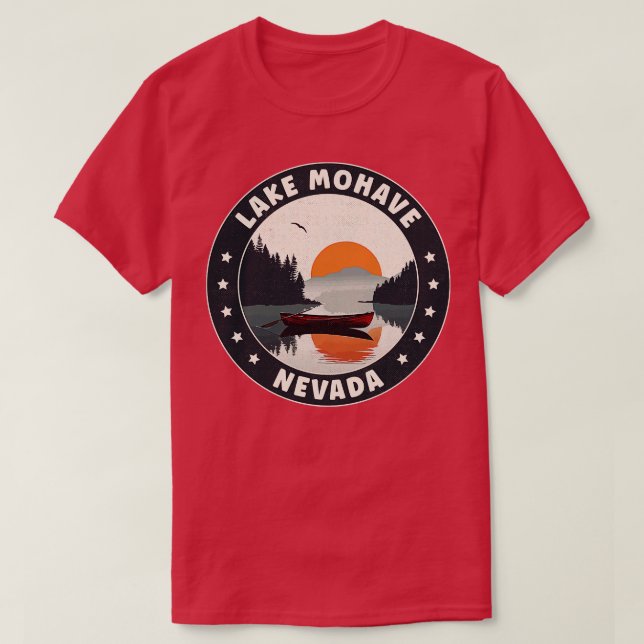 T-shirt Coucher de soleil du lac Mohave Nevada (Design devant)