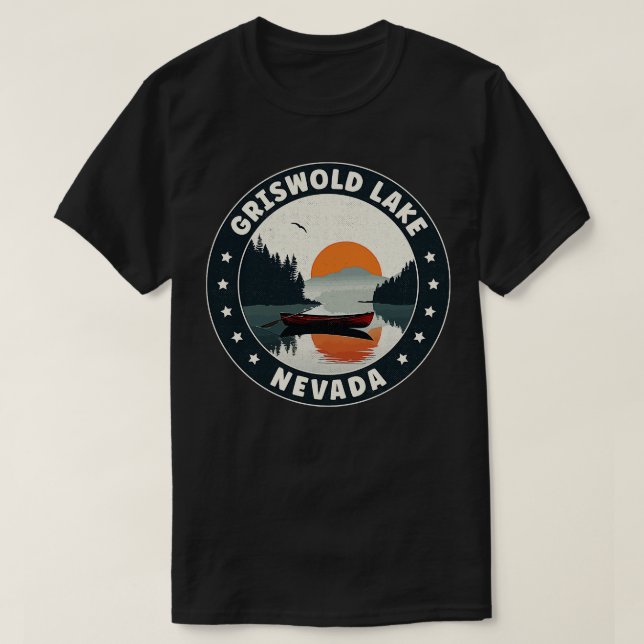 T-shirt Coucher de soleil du lac Nevada (Design devant)