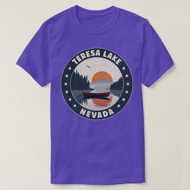 T-shirt Coucher de soleil du lac Nevada de Teresa (Design devant)