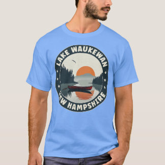 T-shirt Coucher de soleil du lac Waukewan New Hampshire