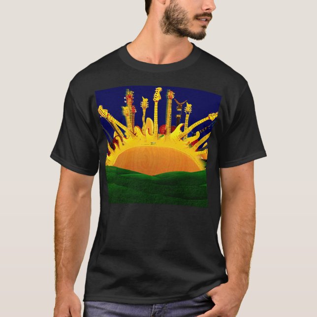 T-SHIRT COUCHER DE SOLEIL ÉLECTRIQUE ! (Devant)