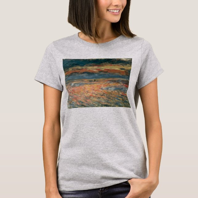 T-shirt Coucher de soleil en mer par Pierre Renoir, Art Vi (Devant)