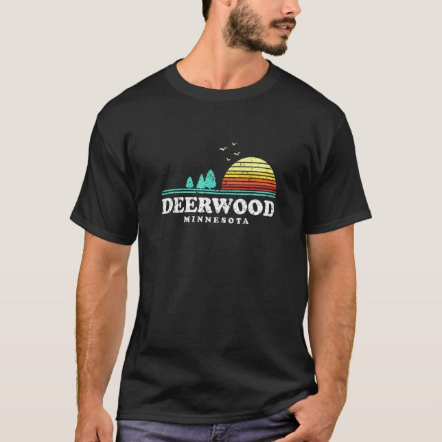 T-shirt Coucher de soleil éternel Forêt de Deerwood Bois d (Devant)