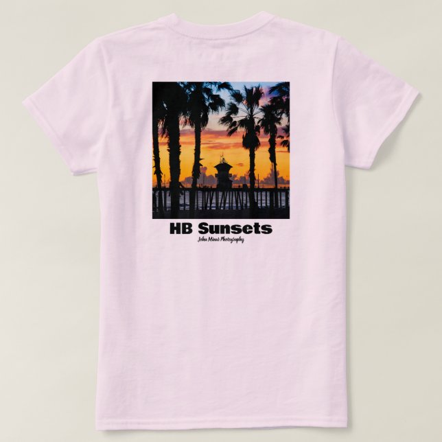 T-shirt Coucher de soleil HB Surf & Sunsets  (Design dos)