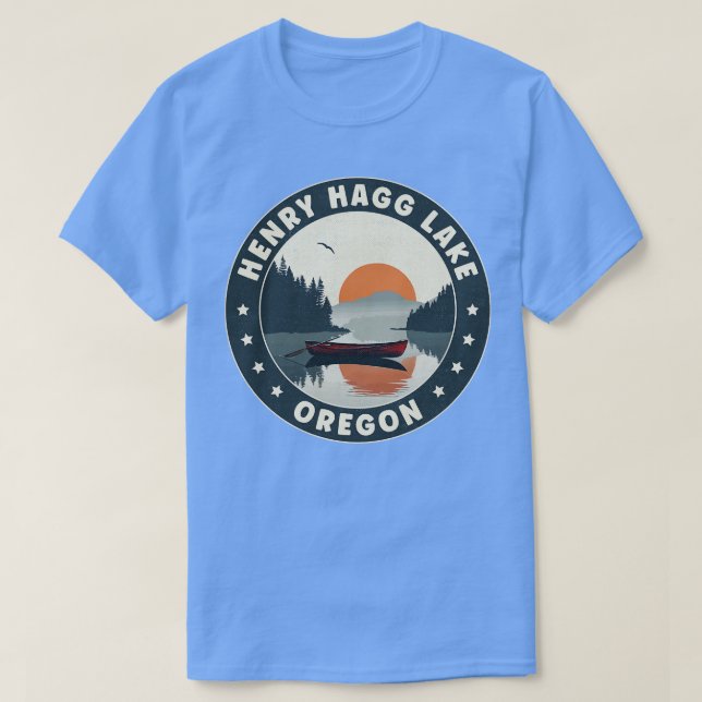 T-shirt Coucher de soleil Henry Hagg Lake Oregon (Design devant)