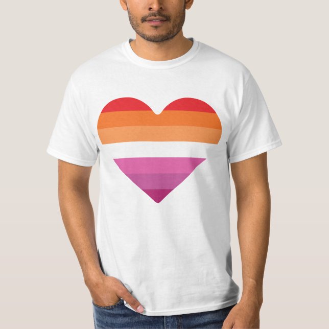 T-shirt Coucher de soleil lesbien (Devant)
