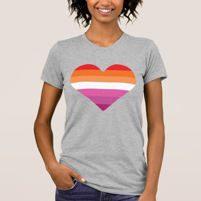 T-shirt Coucher de soleil lesbien Coucher de soleil (Devant)