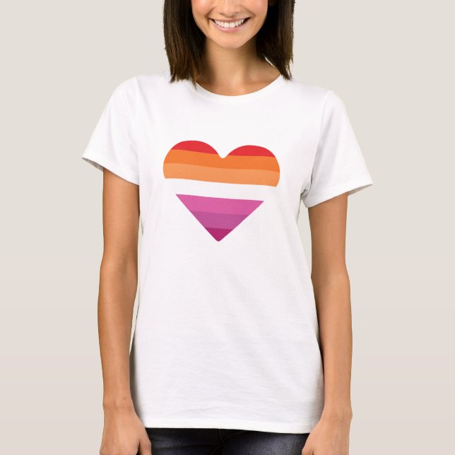 T-shirt Coucher de soleil lesbien Coucher de soleil (Devant)