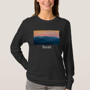 T-shirt coucher de soleil montagne Arlington Texas ville n