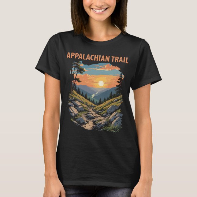 T-shirt Coucher de soleil montagneux sur le sentier des Ap (Devant)