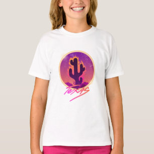 T-SHIRT COUCHER DE SOLEIL NEON CACTUS