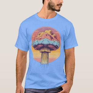 T-shirt Coucher de soleil nuageux de champignons
