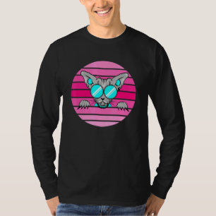 T-shirt Coucher de soleil pour chats égyptien rétro cool