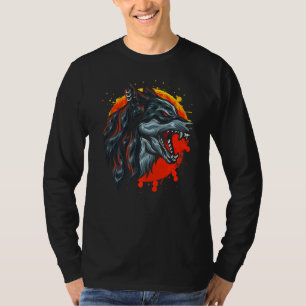 T-shirt Coucher De Soleil Pour Loup-Occidental