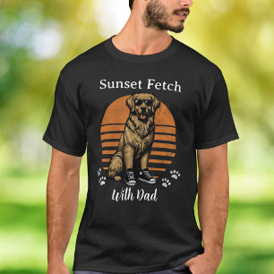 T-shirt Coucher de soleil Ramasser/ Retriever du Golden