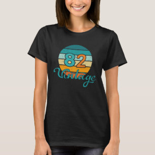 T-shirt Coucher de soleil Rétro 82 Vintage en détresse