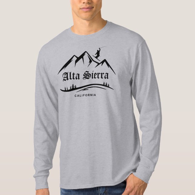 T-shirt Coucher de soleil Retro Alta Sierra (Devant)