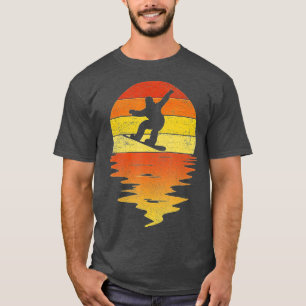 T-shirt Coucher de soleil rétro les années 70 Snowboardin