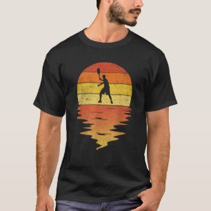 T-shirt Coucher de soleil rétro les années 70 tennis vinta