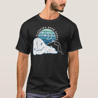 T-shirt Coucher de soleil rétro minimaliste de Sleeping Be