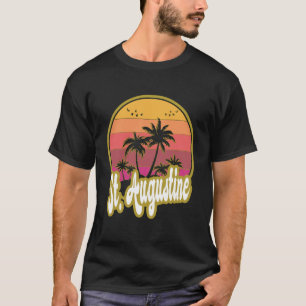 T-shirt Coucher de soleil rétro sur la plage de St. August