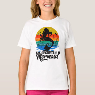 T-shirt Coucher De Soleil Rétro vintage Secret Une Sirène