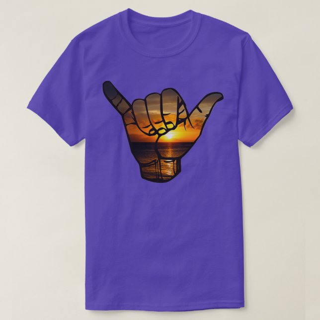 T-shirt Coucher de soleil Shaka (Design devant)