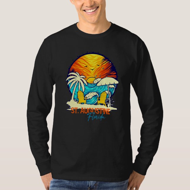 T-shirt Coucher de soleil St Augustine Floride Vacances Co (Devant)
