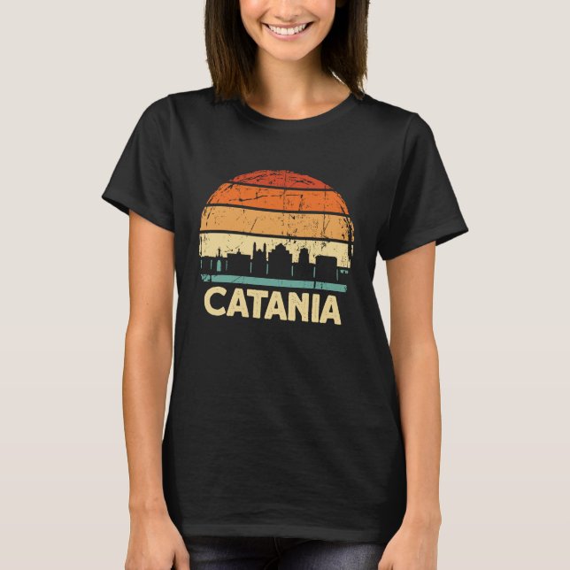 T-shirt Coucher de soleil sur Catane (Devant)