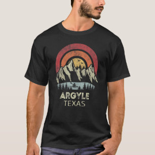 T-shirt Coucher de soleil sur la montagne du Texas Argyle