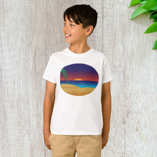 T-shirt coucher de soleil sur la plage