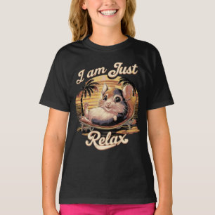 T-shirt Coucher de soleil sur la plage avec un hamster mig