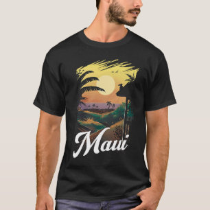 T-shirt Coucher de soleil sur la plage d'Hawaï Océan Maui 