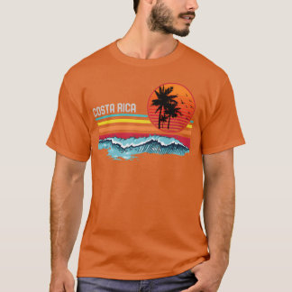 T-shirt Coucher de soleil sur la plage du Costa Rica 80S S